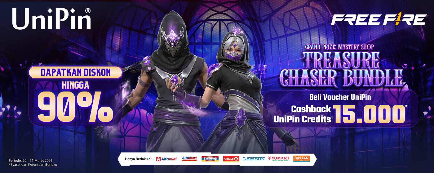 Treasure Chaser Bundle Hadir! Diskon Hingga 90% + Cashback 15.000* UniPin Credits Menanti!